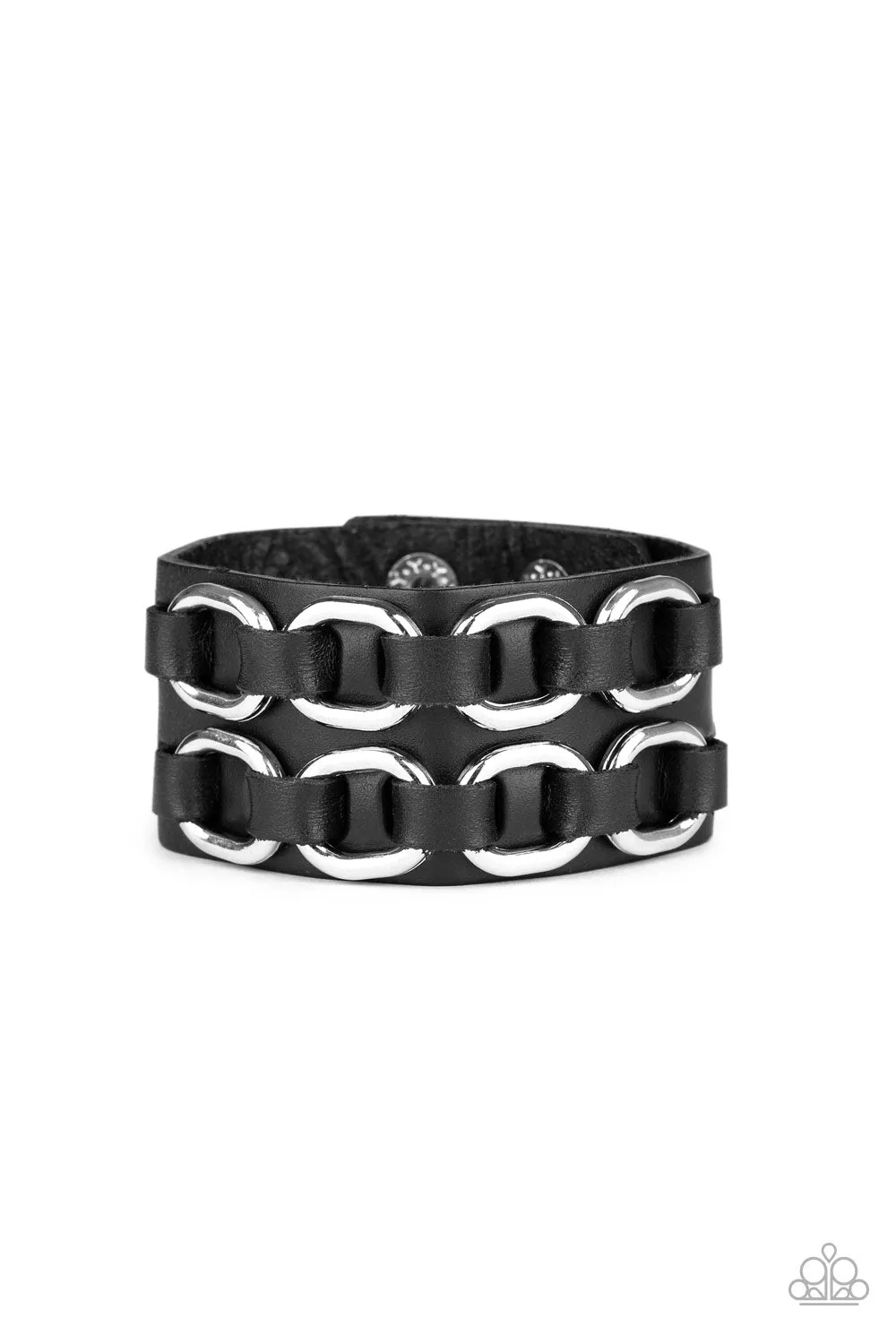 Paparazzi - Throttle It Out - Black Urban Bracelet
