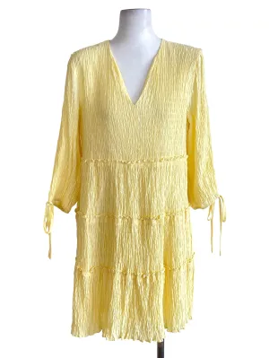Pastel Yellow Textured Dress LB