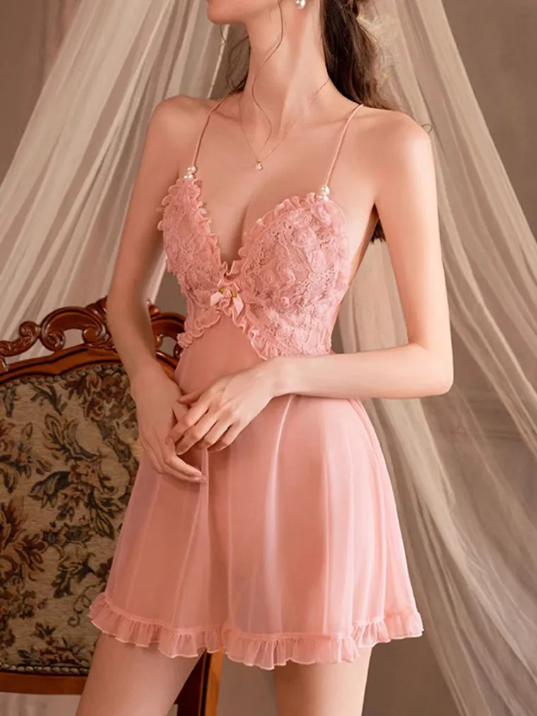 Pearl Rose Mesh Slip