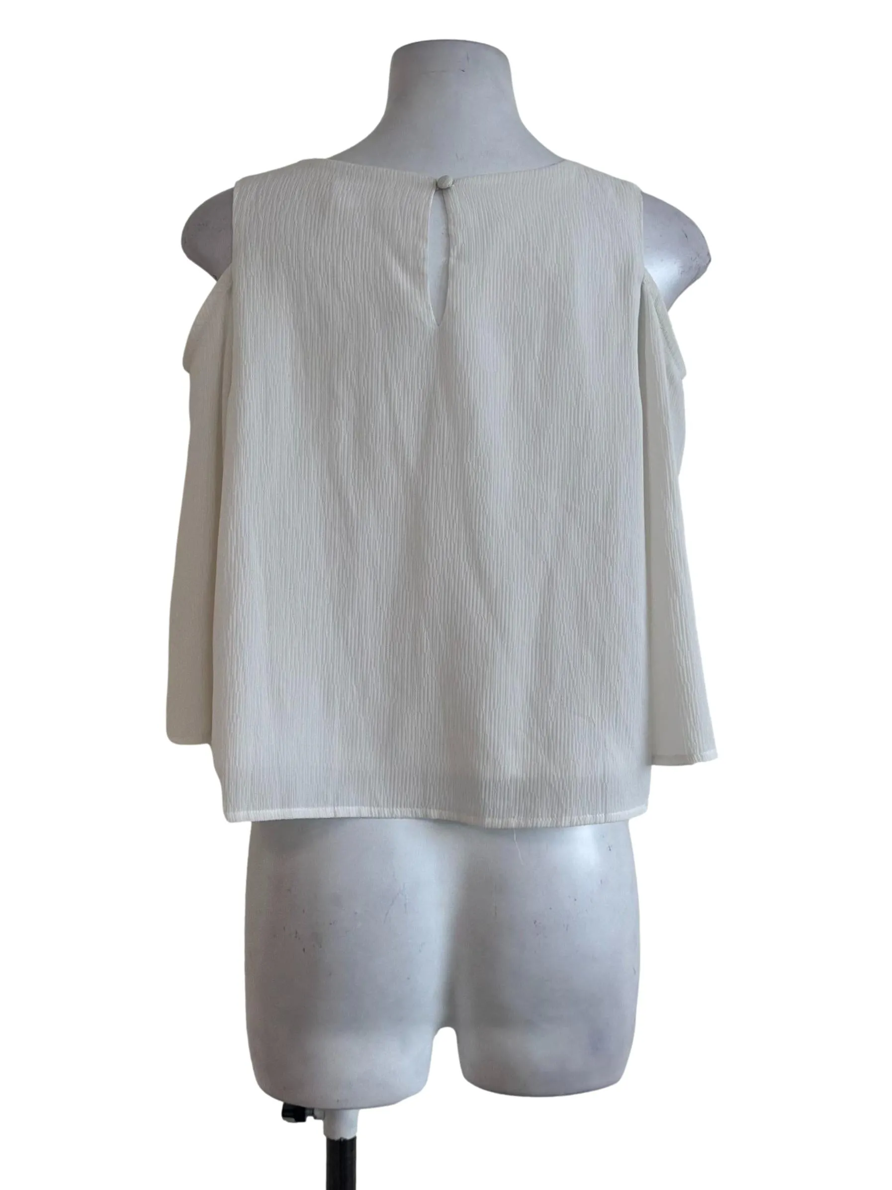 Pearl White Textured Top