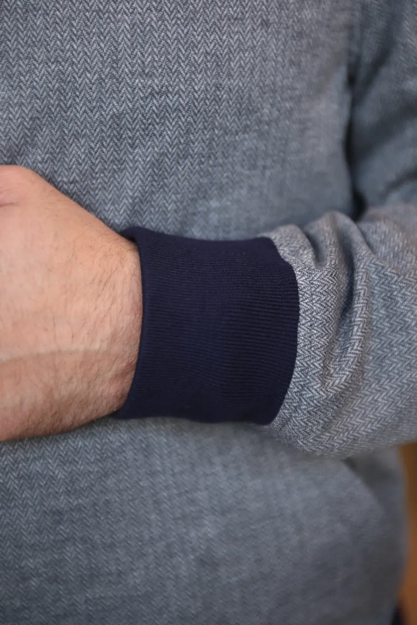 Pelotonia Gray Herringbone Premium Bomber Jacket
