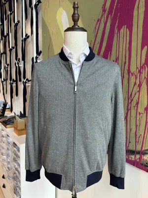 Pelotonia Gray Herringbone Premium Bomber Jacket