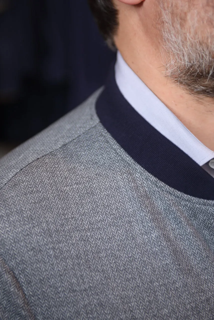 Pelotonia Gray Herringbone Premium Bomber Jacket