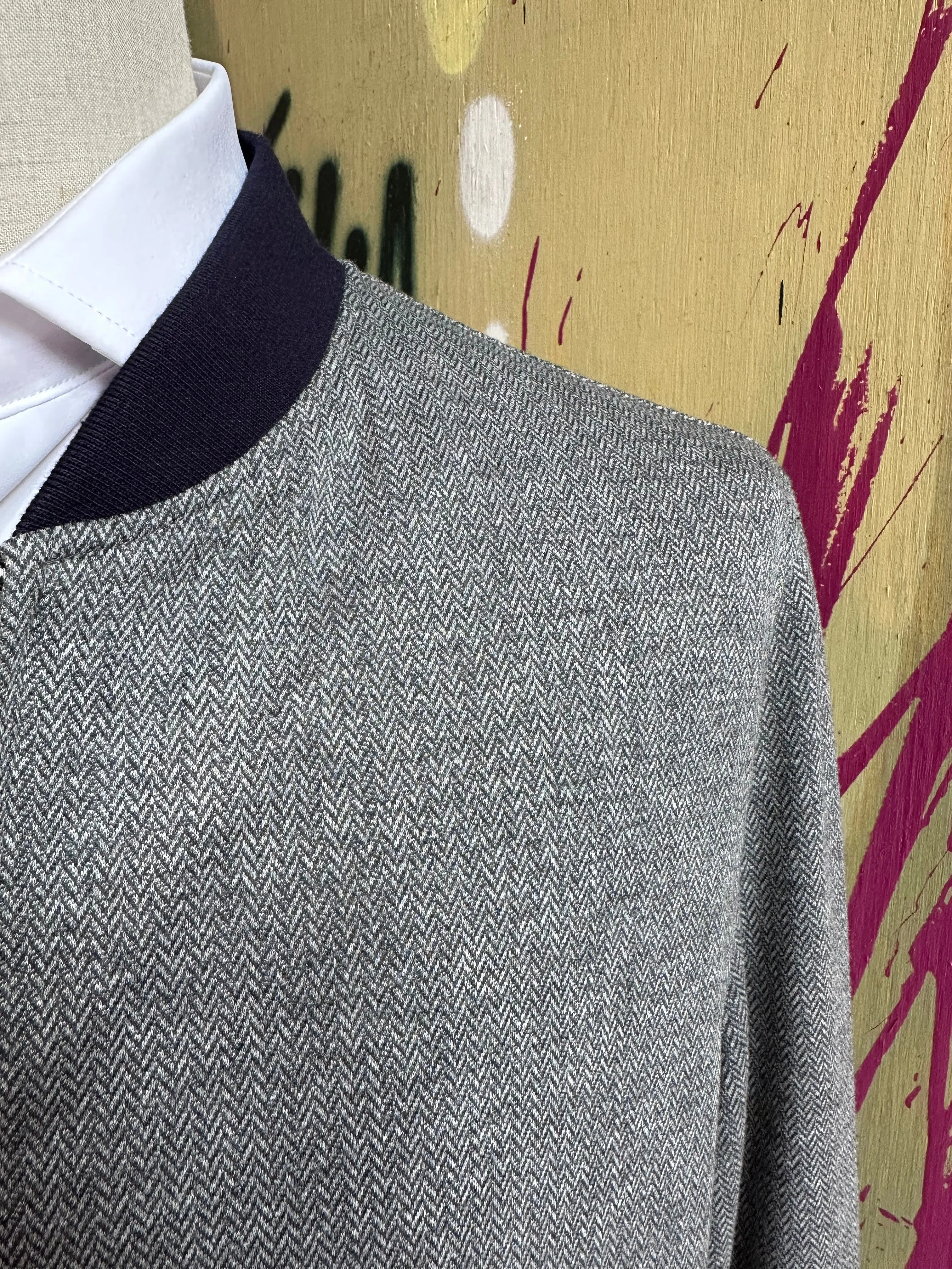 Pelotonia Gray Herringbone Premium Bomber Jacket
