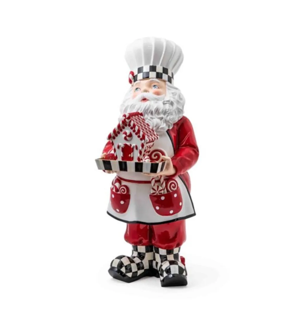 Peppermint Chef Santa Figure