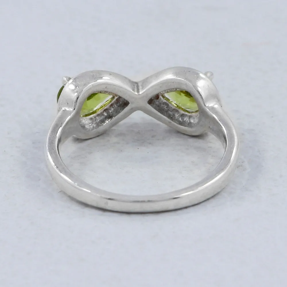 Peridot Gemstone Designer Silver Ring