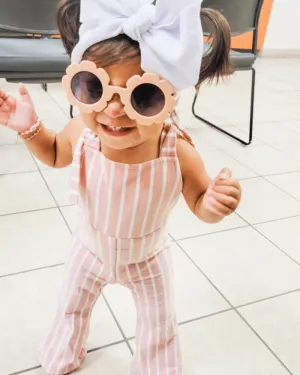 PINK & WHITE STRIPE JUMPSUIT