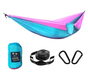 Pink sky | silver shark double hamac avec sangles