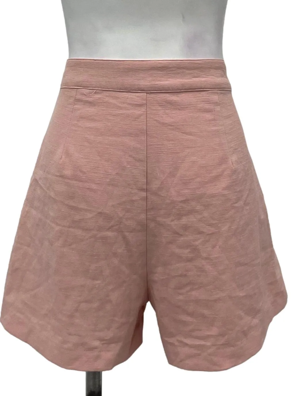 Pink Textured Shorts