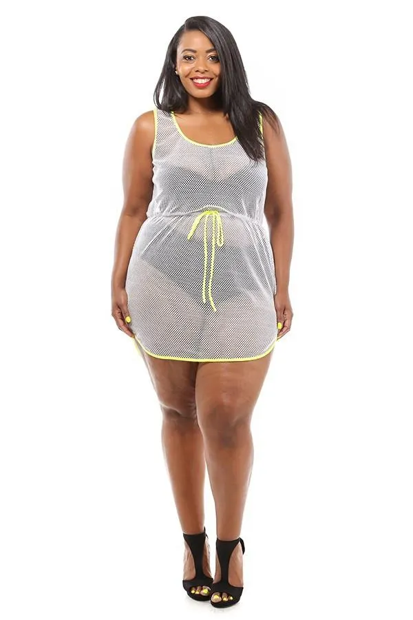 Plus Size Summer Hottie See Through Tank Dress