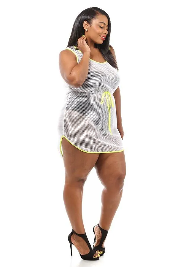 Plus Size Summer Hottie See Through Tank Dress