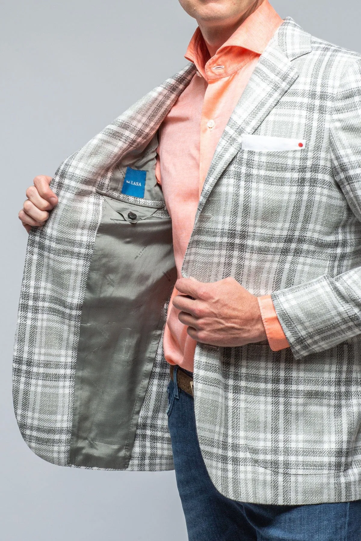 Porquerolles Grey Checked Jacket