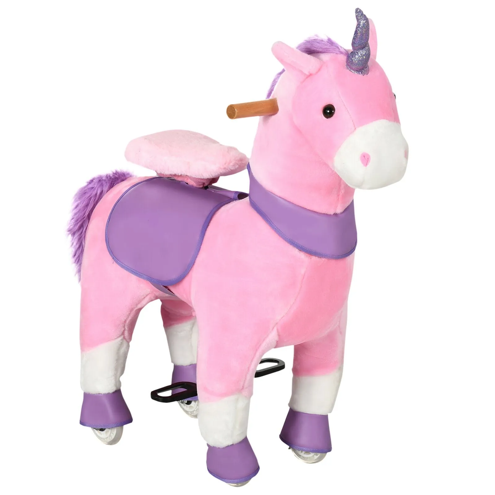 Premium Kids Wheeled Ride On Unicorn Rocking Horse Toy
