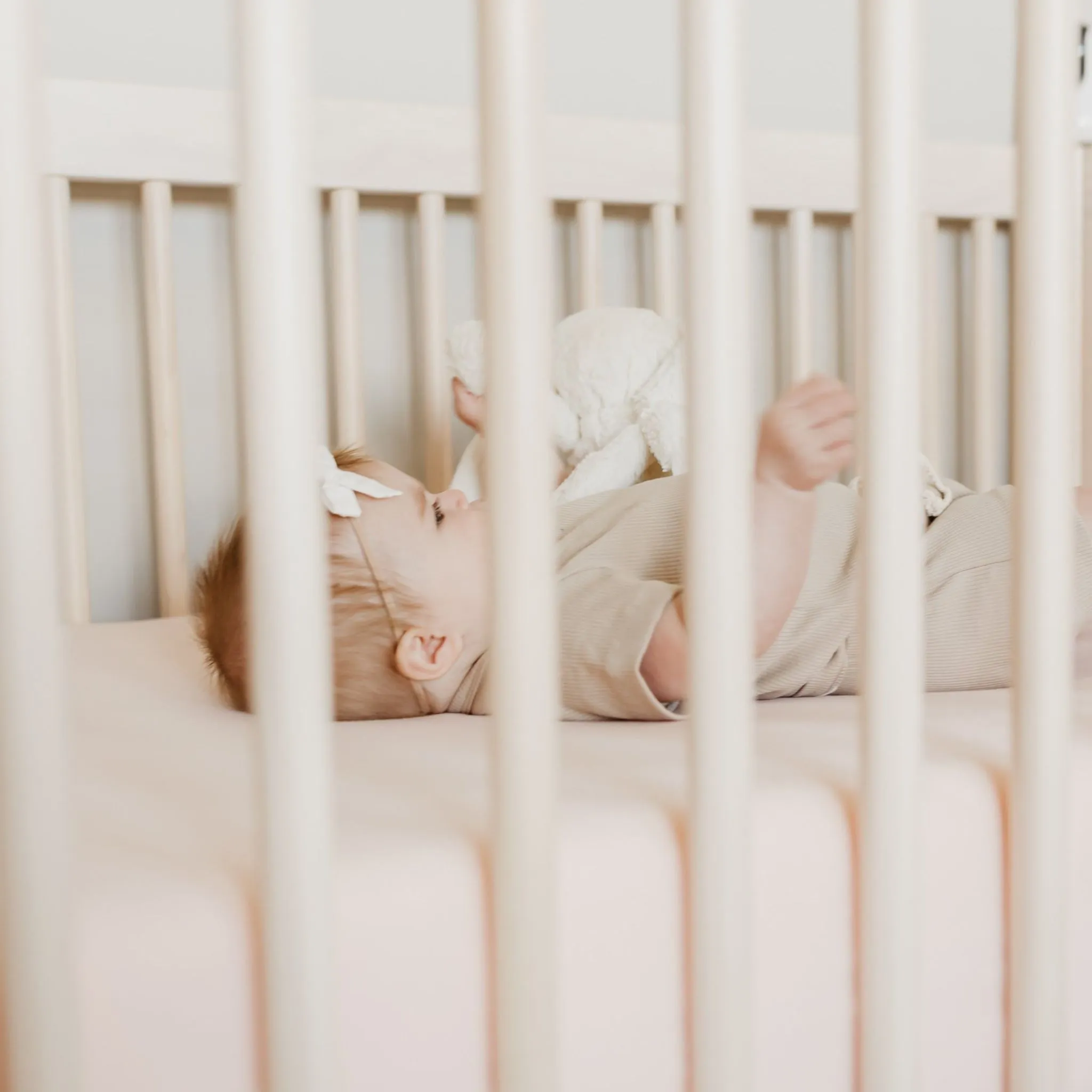 Premium Knit Fitted Crib Sheet - Blush
