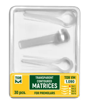 Premolar Transparent Contoured Matrices of One Shape 30pcs