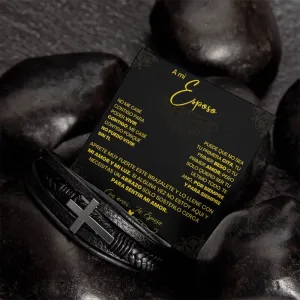 Pulsera de Cuero Cruzada para Hombre (Esposo): Un Regalo de Amor y Elegancia
