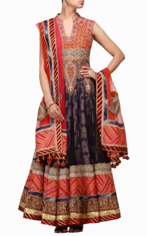 Purple color Long Anarkali Suit available online