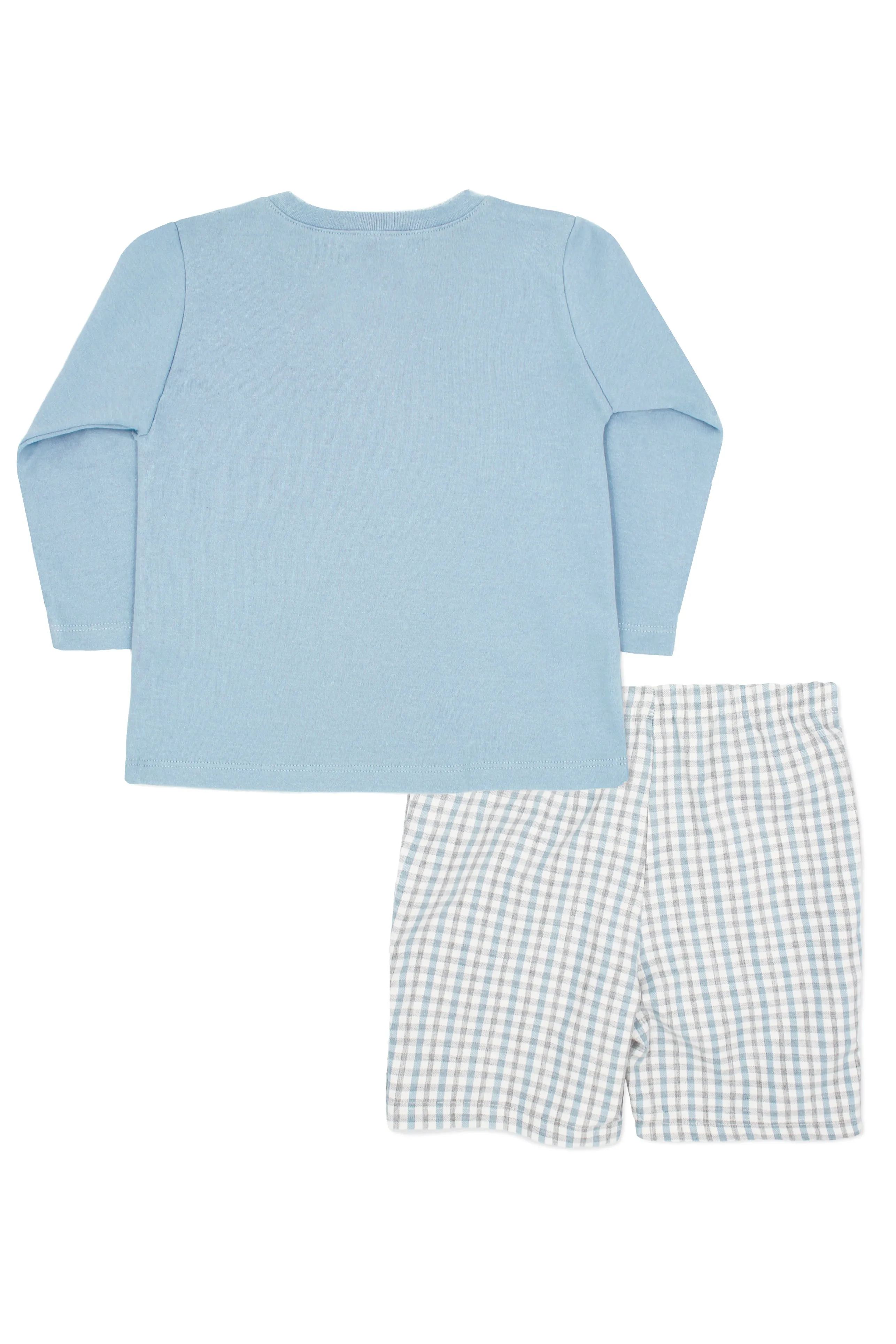 "Bentley" Powder Blue Top & Checked Shorts