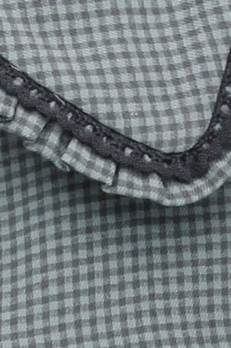 "Vita" Moss & Grey Checked Dress