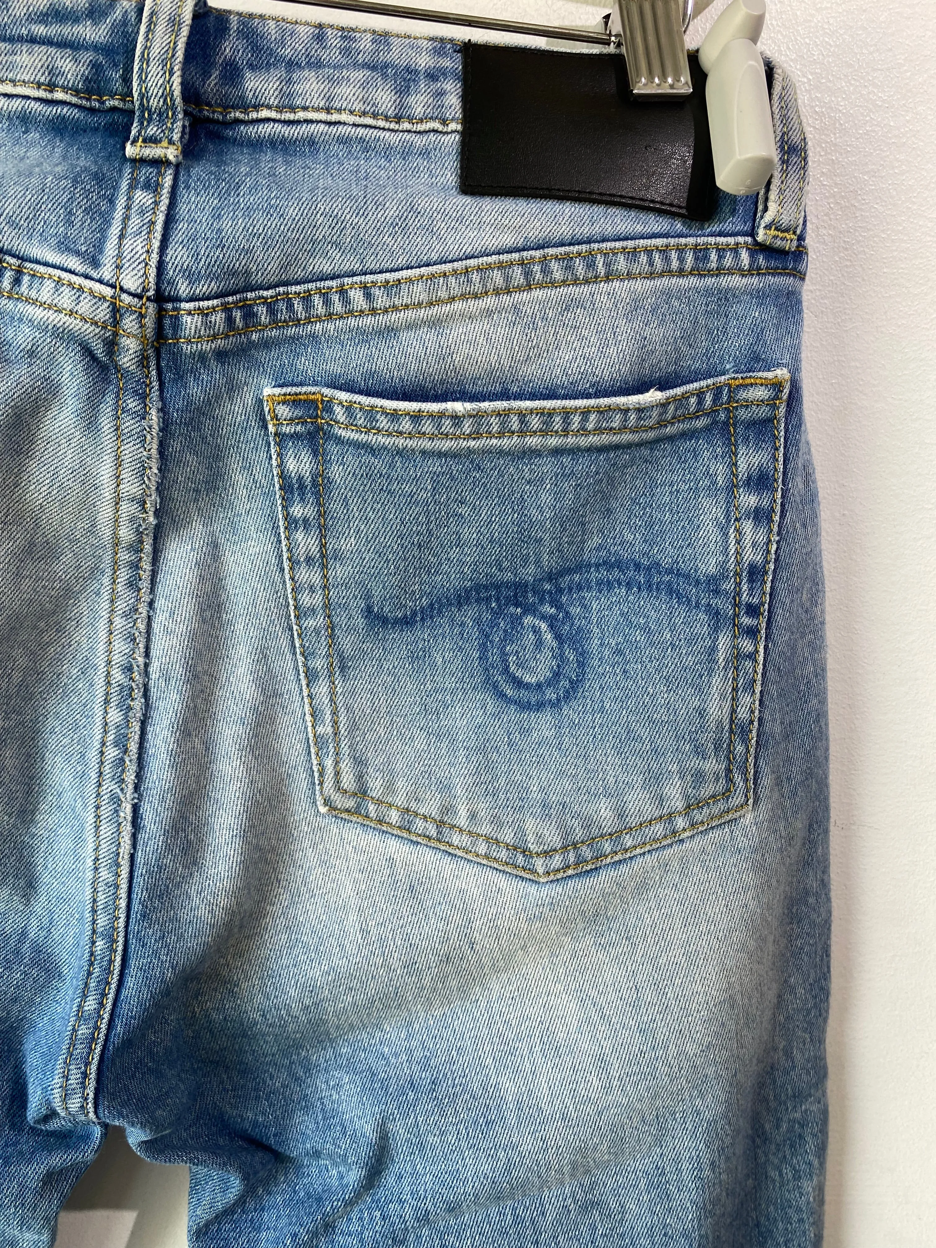 R13 Light Blue Kick Fit Jeans