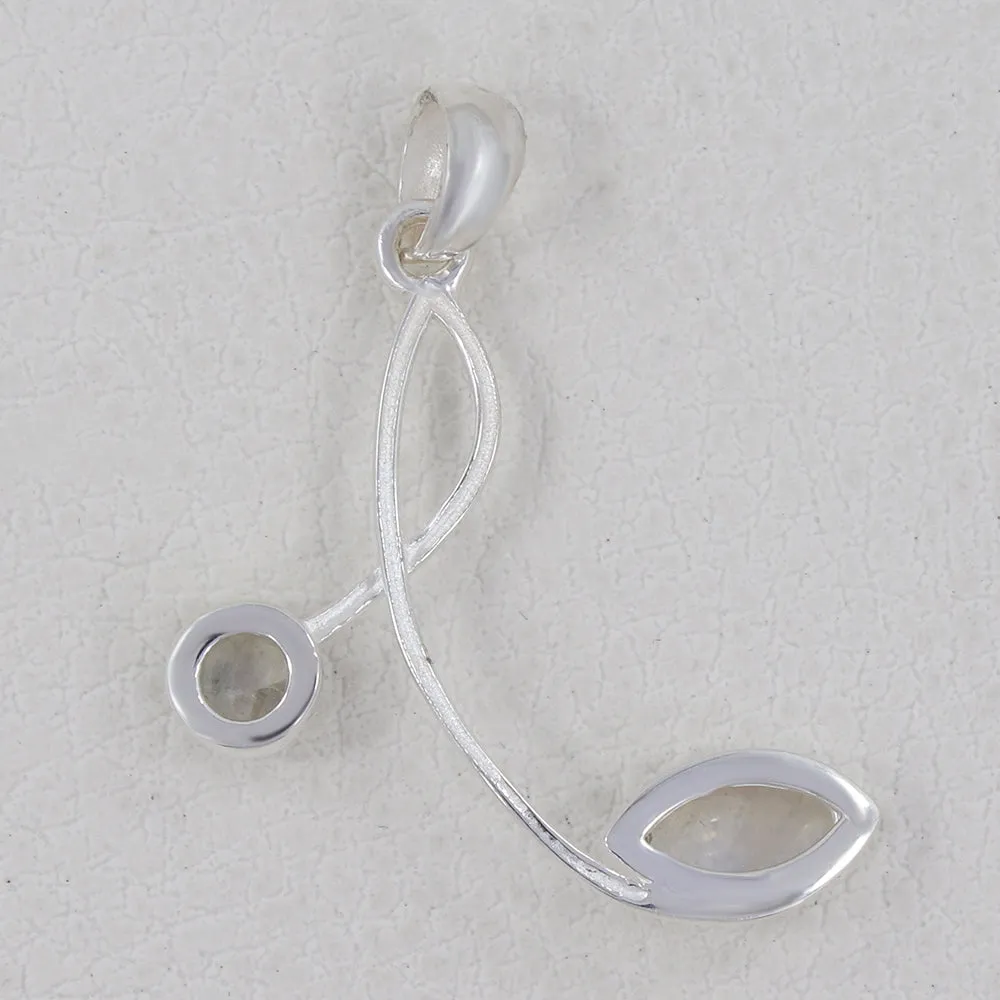 Rainbow Moonstone Designer Silver Pendant
