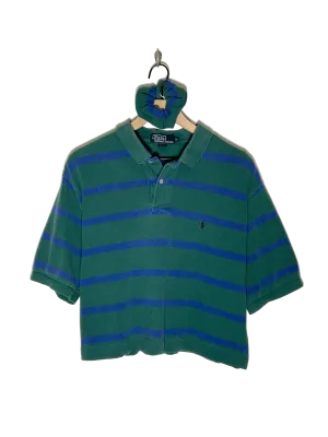 Ralph Lauren Striped Blue & Green Polo Crop Set (XL)