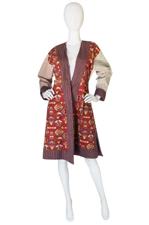 Rare 1980s Kenzo Jungle Multi Fabric Coat