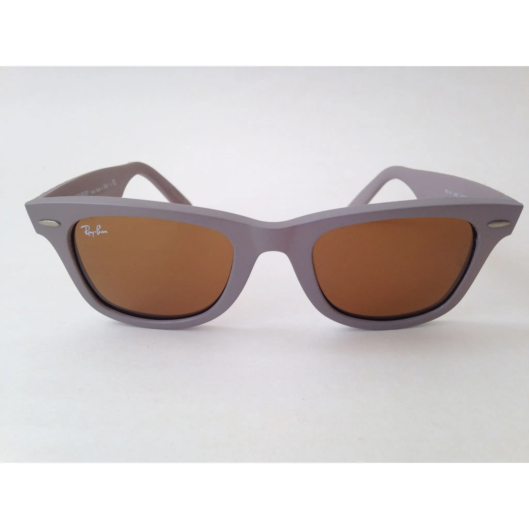 Ray-Ban Urban Camo Wayfarer Sunglasses Gray Matte Beige Frame Brown B-15 Lens