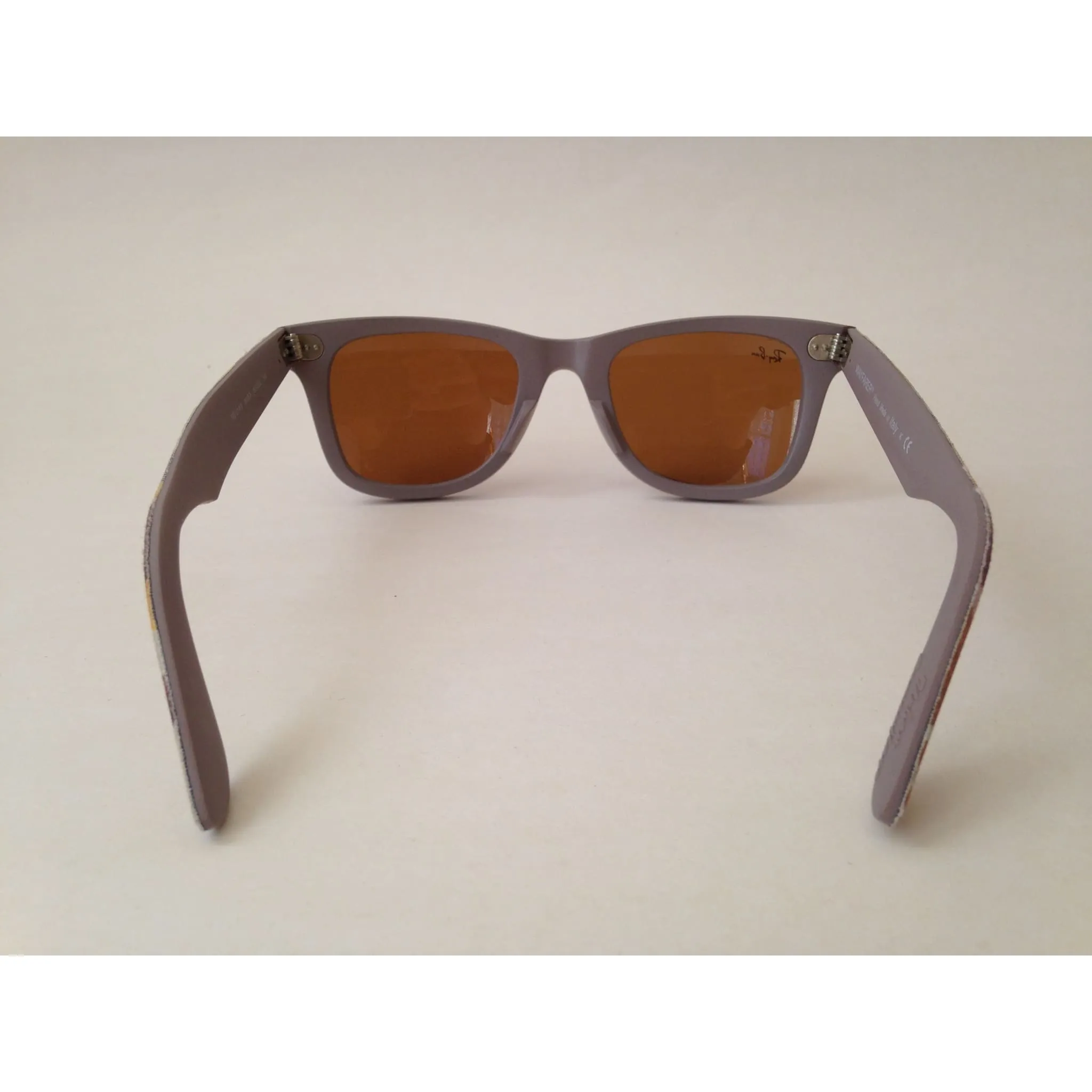 Ray-Ban Urban Camo Wayfarer Sunglasses Gray Matte Beige Frame Brown B-15 Lens