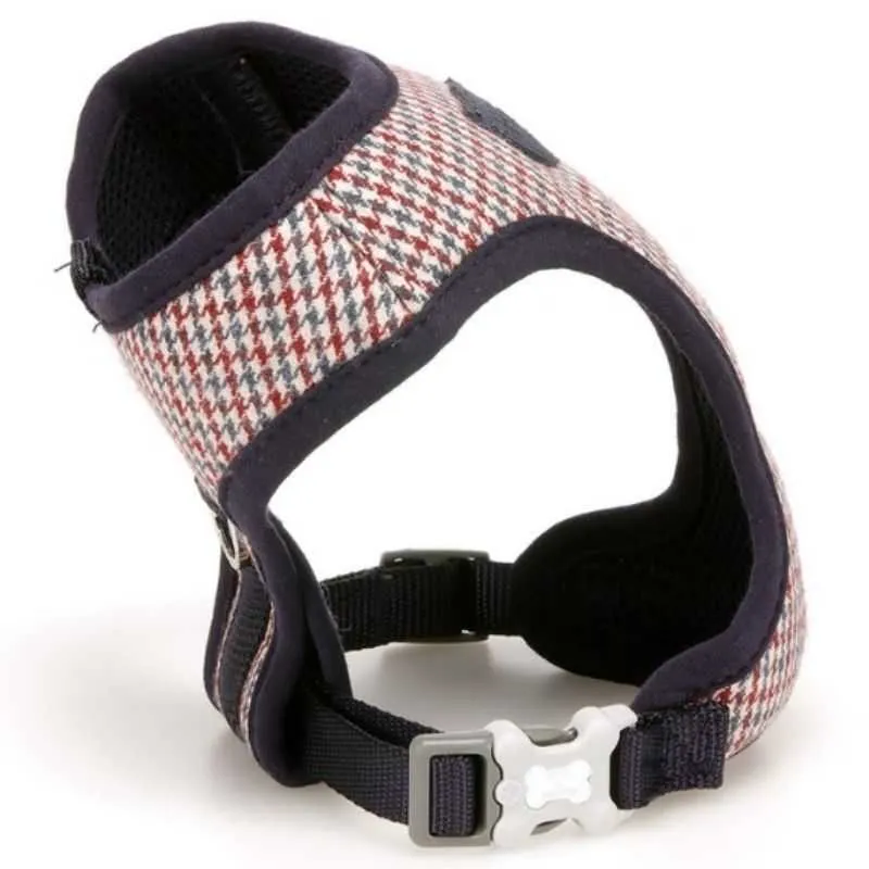 Red & Blue Houndstooth Dog Harness