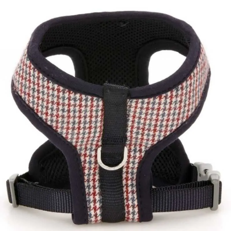 Red & Blue Houndstooth Dog Harness
