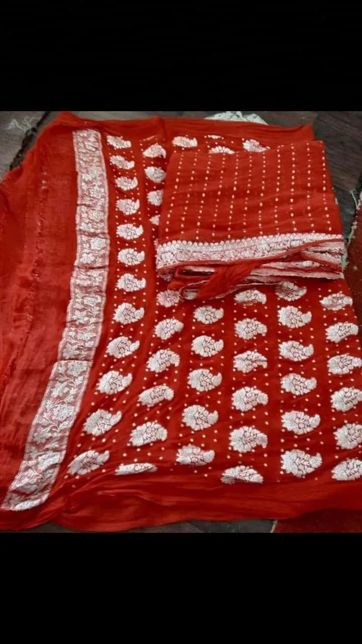 Red Banarasi Khaddi Salwar Suit