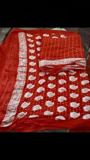 Red Banarasi Khaddi Salwar Suit