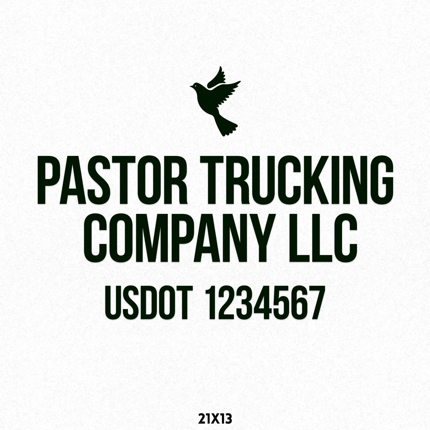 Religious Company Name Truck Decal, 2 Pack