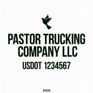 Religious Company Name Truck Decal, 2 Pack