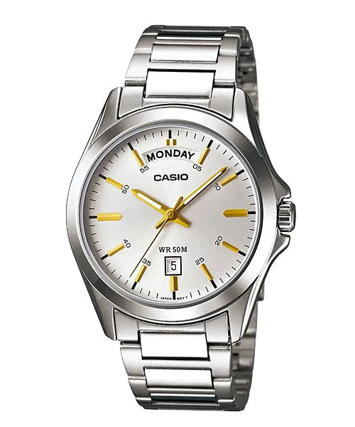 Reloj casual correa de Acero inoxidable MTP-1370D-7A2V