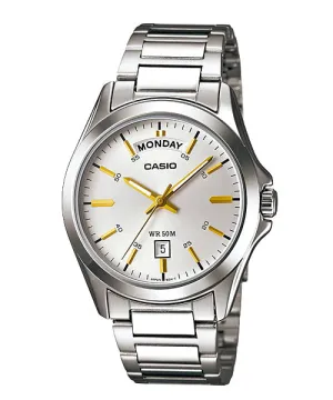 Reloj casual correa de Acero inoxidable MTP-1370D-7A2V
