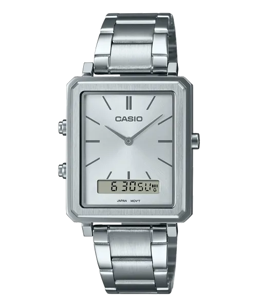 Reloj casual correa de Acero inoxidable MTP-B205D-7E