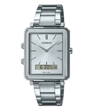 Reloj casual correa de Acero inoxidable MTP-B205D-7E