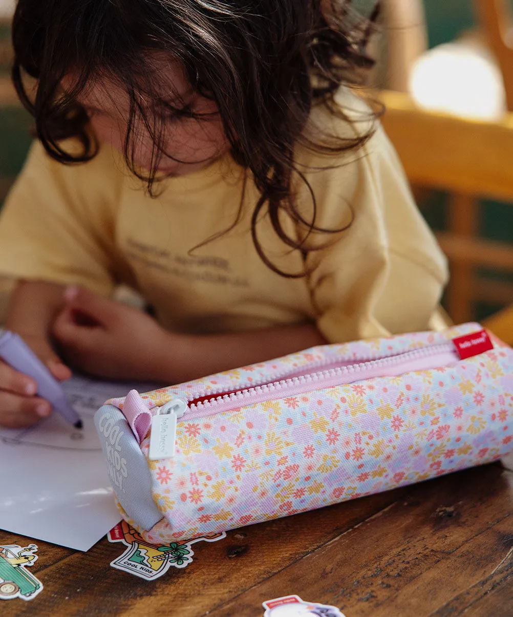 Retro Flowers Pencil Case
