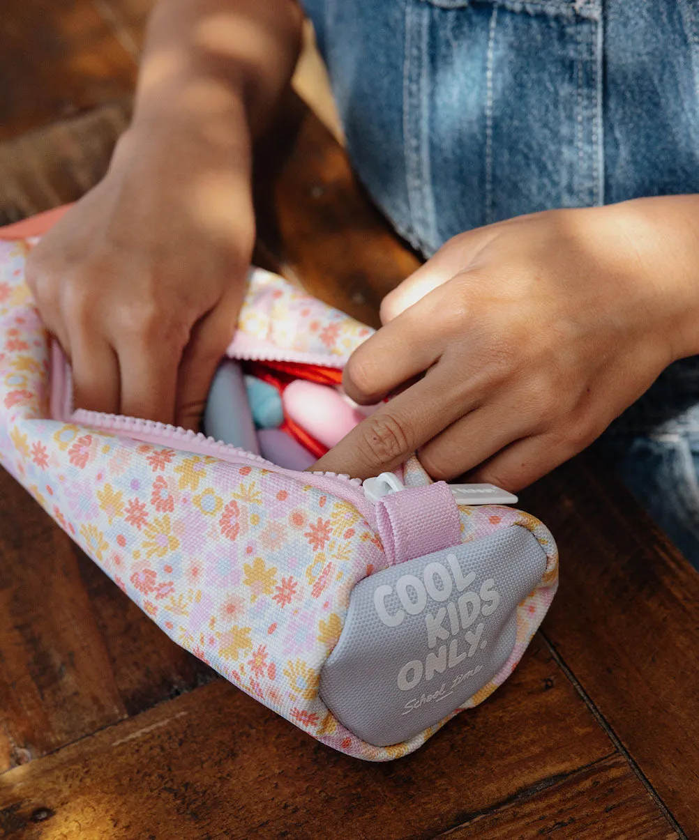 Retro Flowers Pencil Case