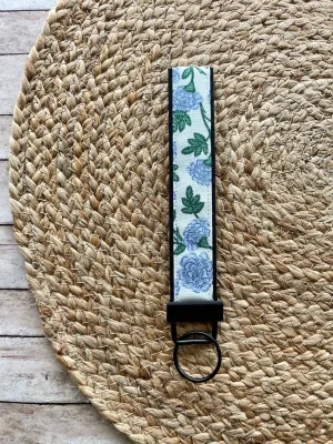 Rifle Paper Co. Blue Dianthus Keychain Wristlet
