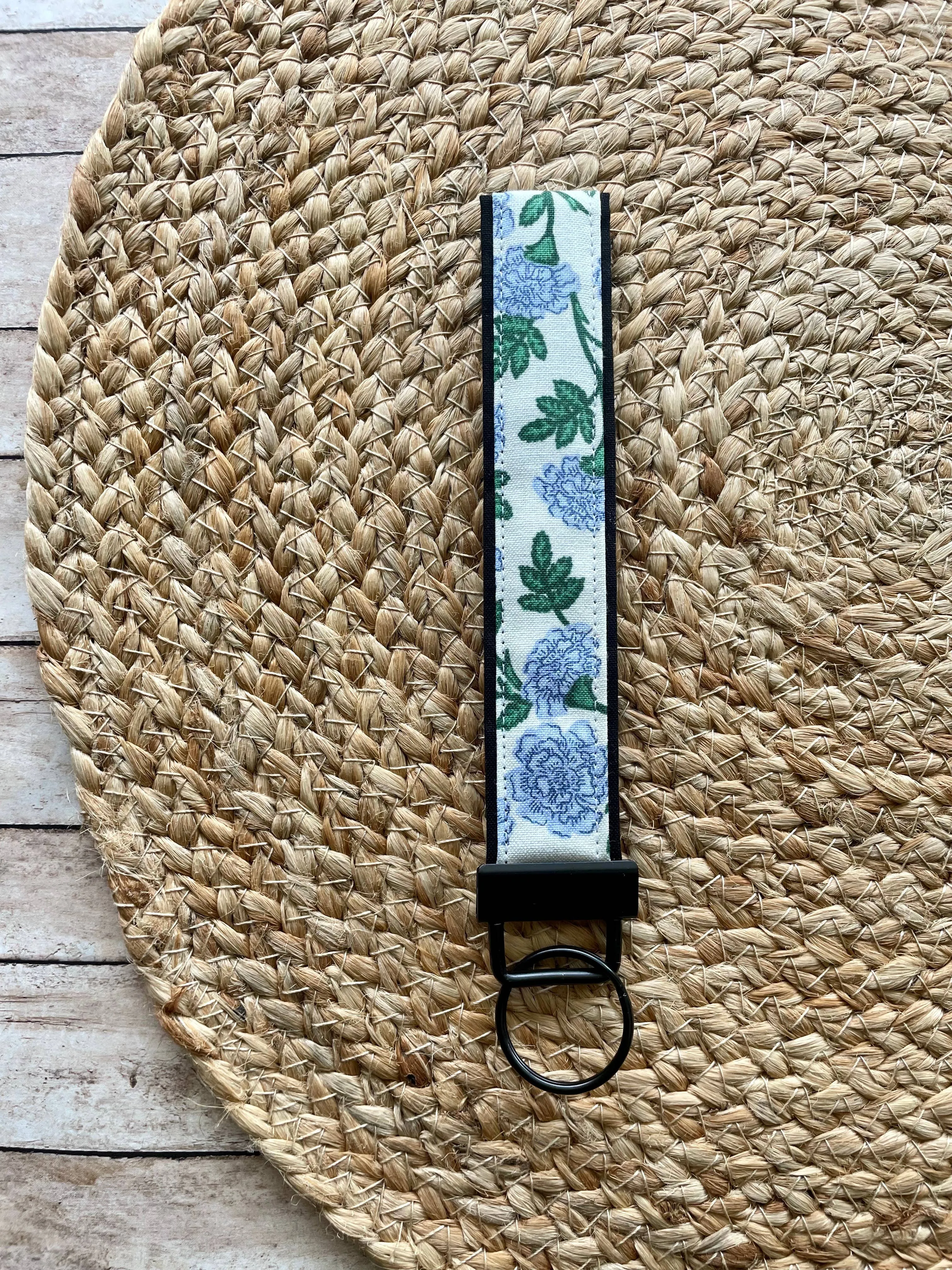 Rifle Paper Co. Blue Dianthus Keychain Wristlet