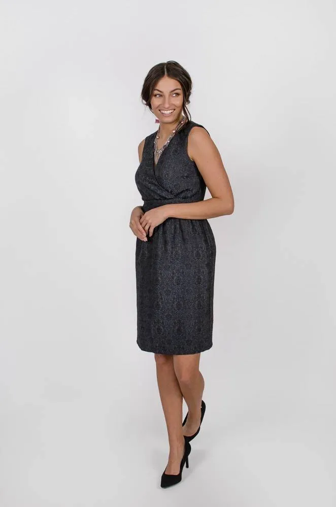 Robe anne de bretagne gris fusain