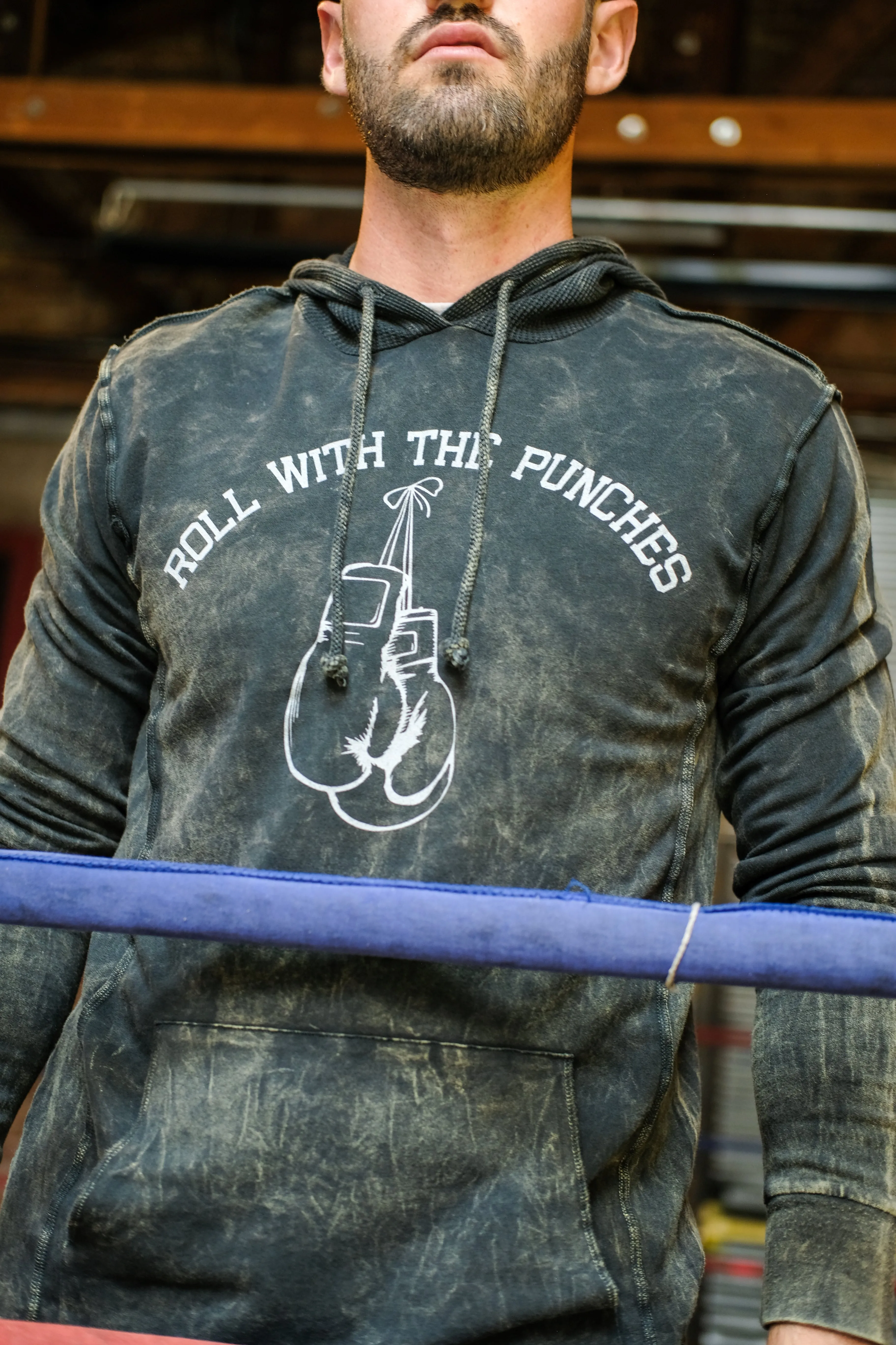 ROLL W/ THE PUNCHES SWEATSHIRT - VINTAGE ARMY