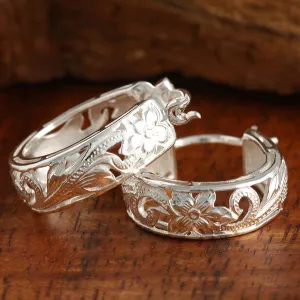 Round Scroll See Through Earrings (S)