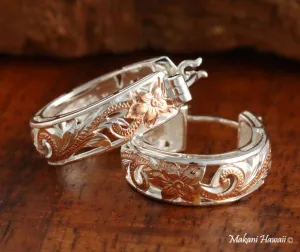 Round Scroll See Through Earrings (S)