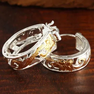Round Scroll See Through Earrings (S)