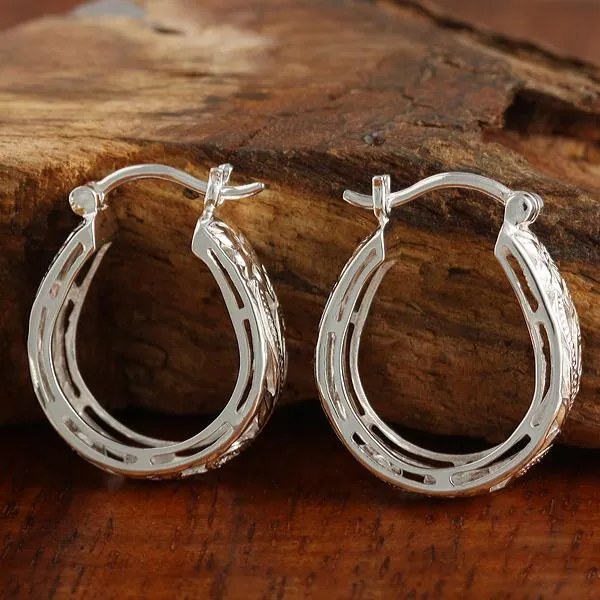 Round Scroll See Through Earrings (S)