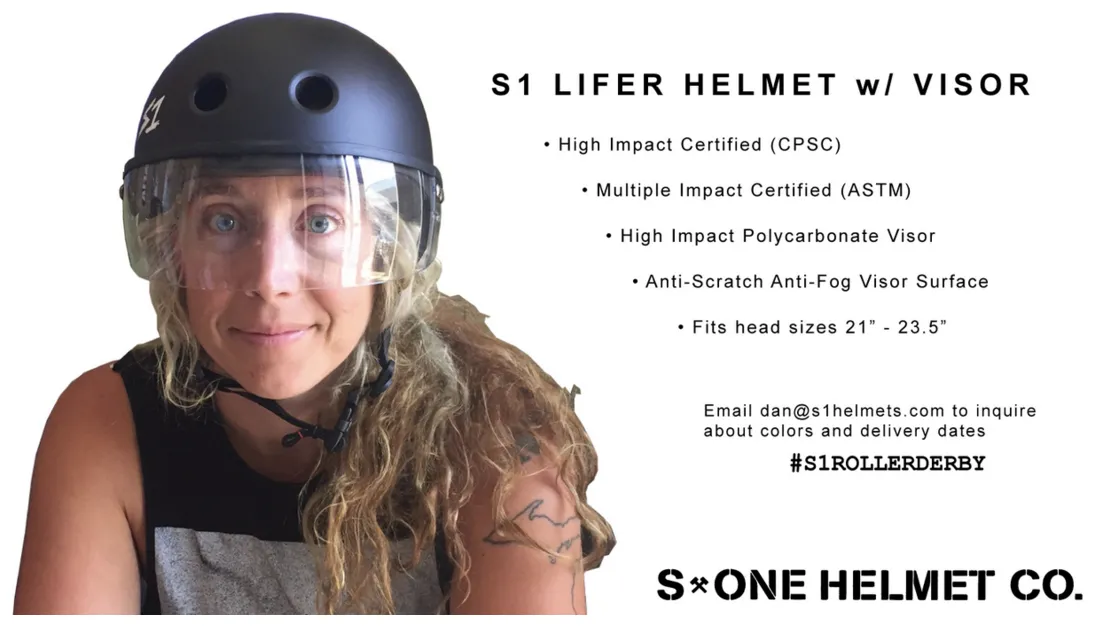 S1 Lifer Visor Helmet - Blood Red Gloss